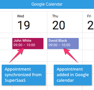 Show your SuperSaaS bookings in an external calendar
